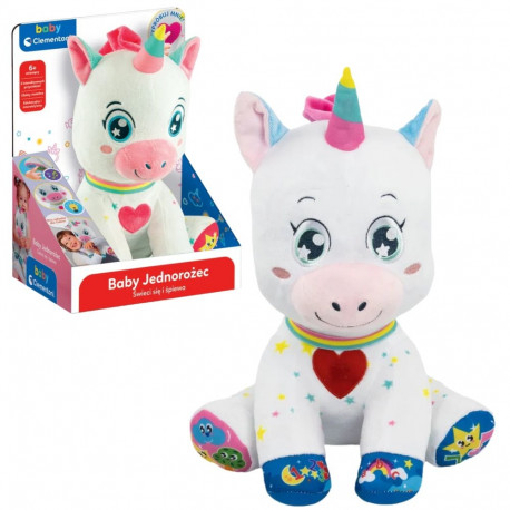 Słodziutki interaktiivne plüüš ükssarvik, mis helendab ja laulab, poola keel Clementoni 50937