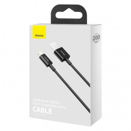 Baseus kaabel Lightning - USB Superior Series 2m, must (CALYS-C01)
