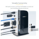 "D StarTech HDMI DVI USB 3 DOCKING STATION"