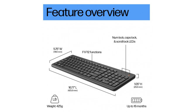 "HP 220 Wireless Keyboard (P)"