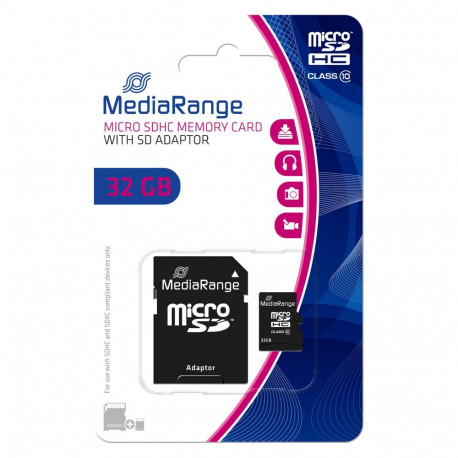 Mediarange 32GB MicroSDHC mälukaart Klasse 10 45 MB/s 15 MB/s