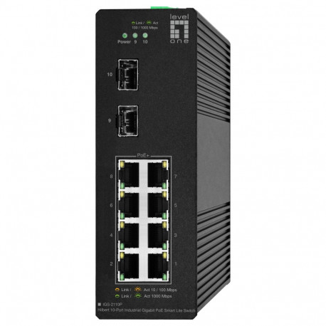 "Switch 10x GE IGS-2110P 2xSFP. 8x PoE Outputs"