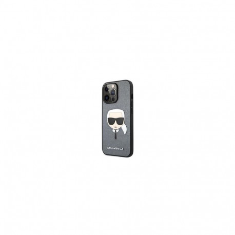 Karl Lagerfeld Apple iPhone 13 Pro Saffiano Karl Head Case Silver