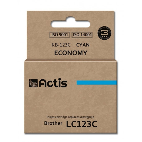 Actis KB-123C tint (asendus Brother LC123C/LC121C; standard; 10 ml; tsüaan)