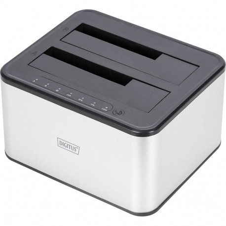 Digitus Dual SATA HDD Docking Station, docking station silver/black, USB 3.0, 2.5"/3.5"