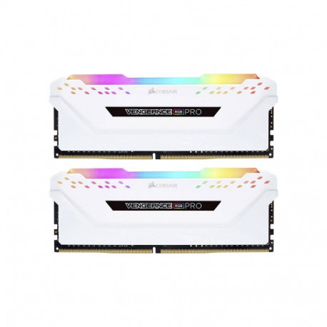 DIMM 16 GB DDR4-3000 (2x 8 GB) Dual-Kit (weiß, CMW16GX4M2C3000C15W, Vengeance RGB PRO, INTEL XMP)