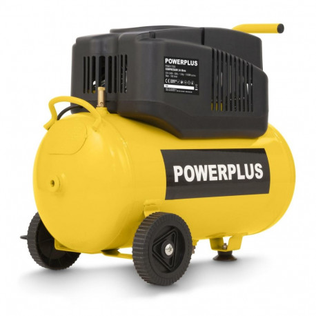 POWERPLUS POWX17250 oil-free compressor for tyre inflation blowing and pneumatic tools 1200W 24L 8ba