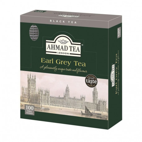 Black tea AHMAD Earl Gray 100 pcs in an envelope