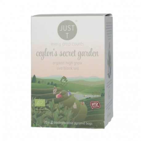 Must tee JUST T Ceylon´s Secret Garden Bio 20tk