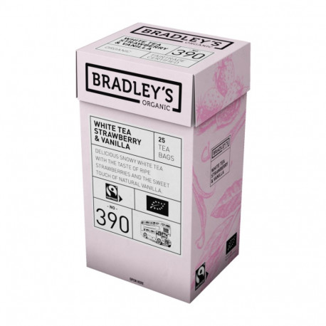 White tea BRADLEYS no. 390 with strawberry and vanilla 25 pcs