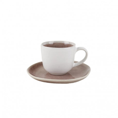 MUG WITH PLATE 220ML LIG PIN ROSE VELVET
