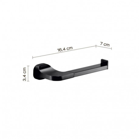 AMALFI TOILET PAPER HOLDER MATT BLACK
