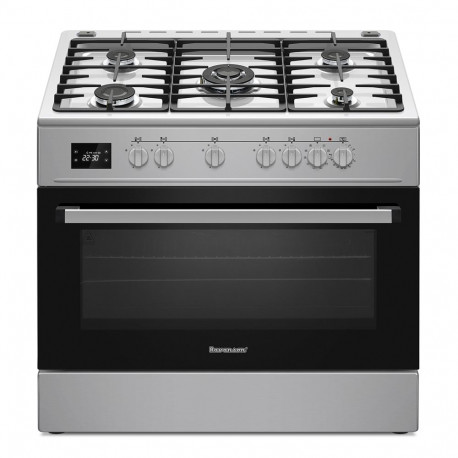 Gaasipliit elektriahjuga Ravanson KWGEK90 Chef Modern inox