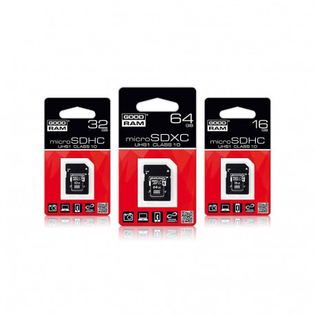 Goodram mälukaart microSDHC 64GB UHS-I Class 10 + adapter