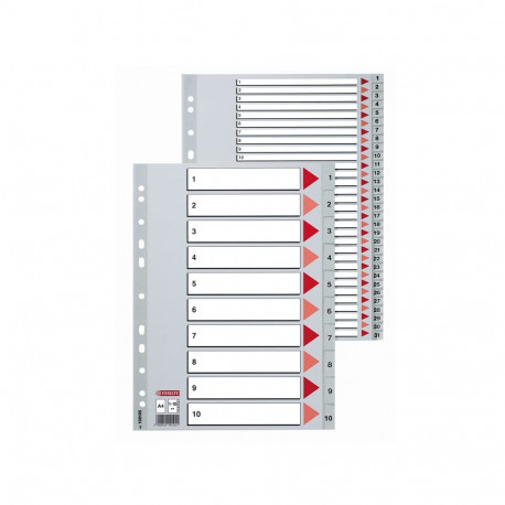 Vahelehed Esselte A4 plastik 1-10