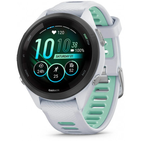 Garmin Forerunner 265S, whitestone/neo tropic