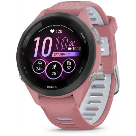 Garmin Forerunner 265S, must/roosa