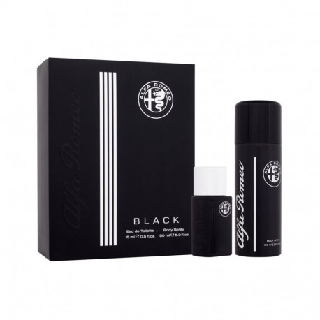 Alfa Romeo Black Eau de Toilette (15ml) (Edt 15 ml + Body Spray 150 ml)