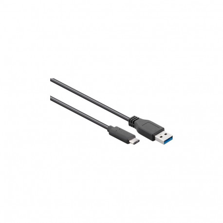 Kaabel; USB 3.0; USB A pistik, USB C pistik; kullatud; 0,5 m; must