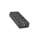 Mantis 4-Port USB Hub (2 x USB 3.0) with Individual Switches and Power Supply