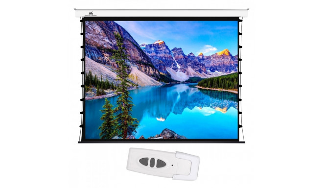 The Maclean MC-952 is a high-quality electric projection screen designed for both h