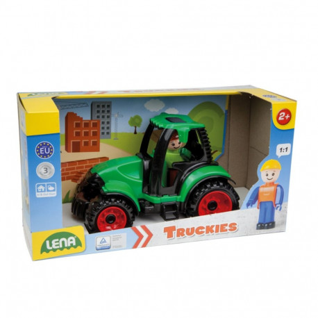 Lena Truckies Tractor (17 cm) is a durable toy vehicle designed for toddlers (ages 