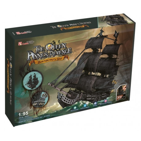 PUZZLE 3D Large set of pirate ships Queen Revenge