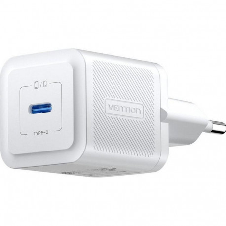 Charger - Vention USB-C 20W GaN Charger (Vention, 20W, USB Power Delivery, White)