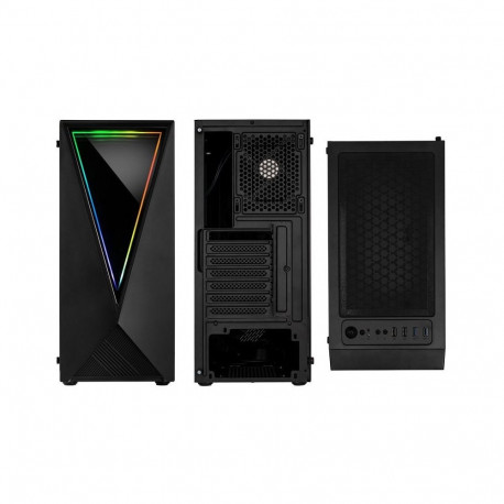 Computer Case - Kolink VOID RGB Mid Tower, tempered glass, customizable RGB, black