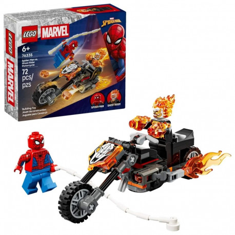 Constructor - LEGO MARVEL 76335 Spider-Man vs. Ghost Rider Motorcycle (Lego, 72 pieces, 2 minifigure