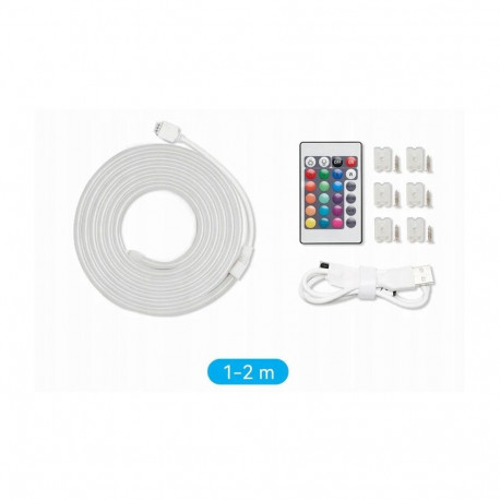 LED Strip Light - Vention Silicone Neon LED Strip 12V 2m RGB with Remote