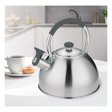 Kitchen Kettle - Maestro MR-1323 2.5L Stainless Steel with Whistle Black