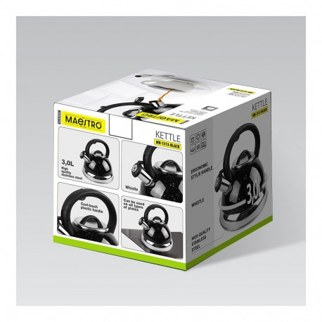 Electric Kettle - Maestro Kettle MAESTRO MR-1313C 3L Induction Black