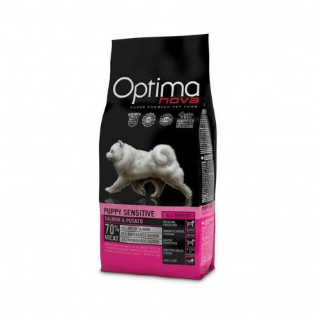 Dog Food - Optimanova Puppy Sensitive Salmon & Potato 2kg Gluten-Free