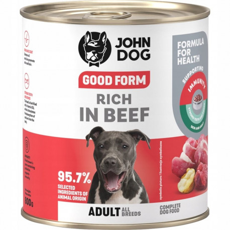 Dog Food - JOHN DOG Good Form Rich in Beef Wet Food 800g