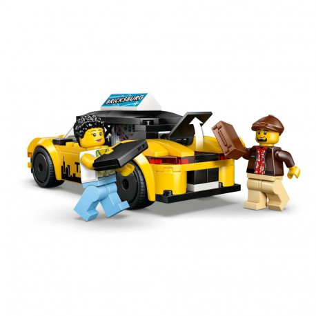 Construction Set - LEGO CITY 60487 Yellow Taxi (Lego, 122 pieces, 2 minifigures, yellow)