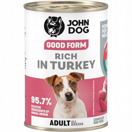 Dog Food - JOHN DOG Good Form Turkey Wet Food 400g
