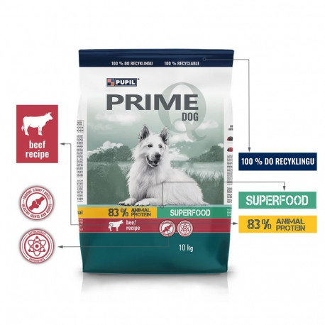Dog Food - PUPIL Prime Rich in Beef with Vegetables 10kg