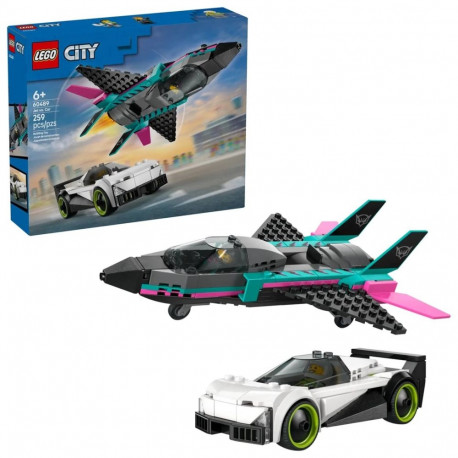 Construction Set - LEGO CITY 60489 Jet vs Car (Lego, 259 pieces, 2 minifigures)