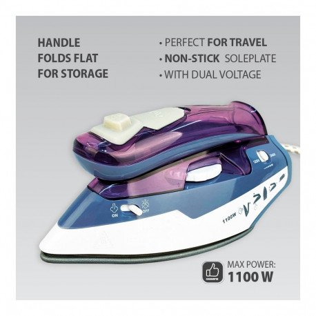 Iron - Maestro MR-317T Steam Iron 1100W Ceramic Soleplate Purple