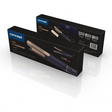 Hair Straightener - CONCEPT PROFI Care VZ8100 140-220°C Titanium 315mm Blue, Gold
