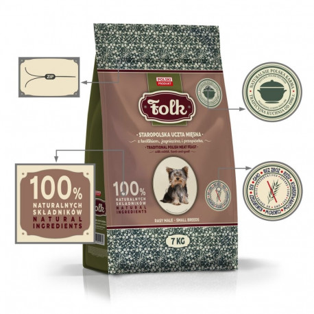 Dog Food - FOLK Small Breeds Traditional Polish Meat Feast 7kg