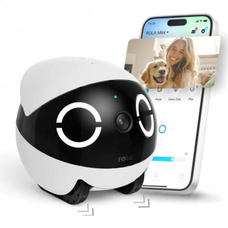 Smart Monitoring Robot - Enabot Rola Mini 2K HD Camera Night Vision White, Black