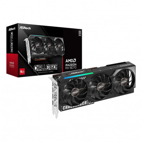 Graphics Card - ASRock Challenger RX 9070 16GB GDDR6 2520MHz Black