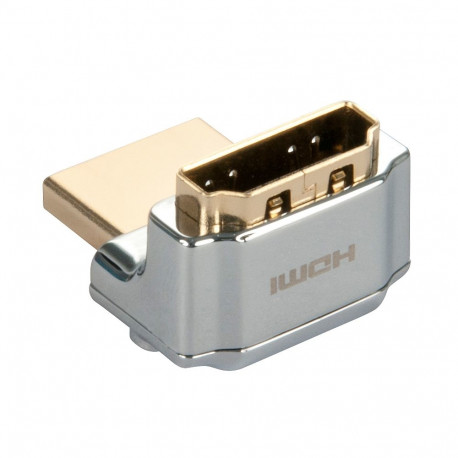 Adapter - Lindy CROMO HDMI Male to HDMI Female 90 Degree Right Angle Gold Plated