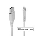Cable - Lindy 2m USB Type A to Lightning Cable, 480Mbps, White
