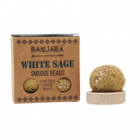 Spiritual Product - Banjara Smudge Beads White Sage 5 Beads 6x6x6 cm