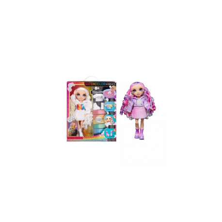 Toy - MGA Rainbow High Watercolor Fashion DIY Doll Customizable Purple Eyes