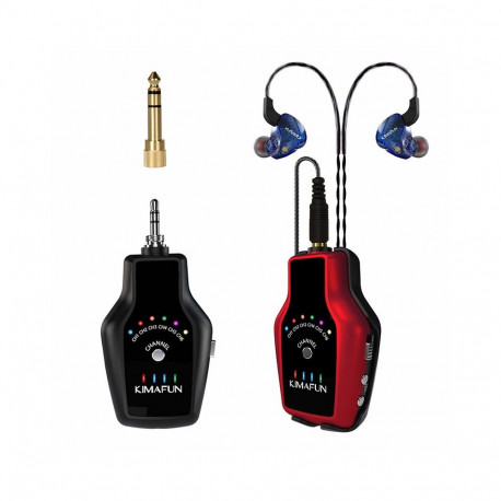 Audio Monitoring System - KIMAFUN KM-G150-3 Wireless IEM 20m Range 2.4GHz