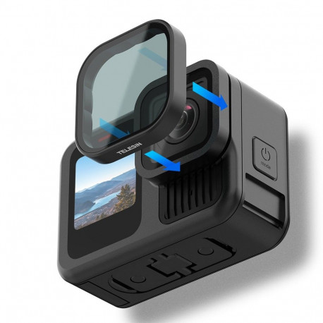 Underwater Filter - Telesin GP-FLT-904 Set for GoPro HERO 9, 10, 11, 12 Red, Magenta, Violet